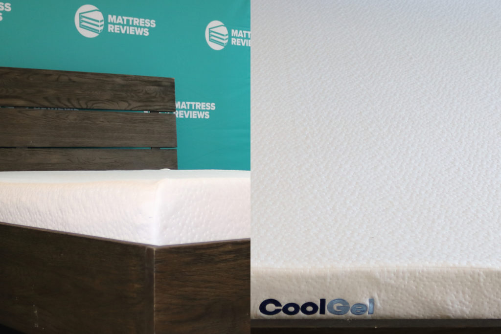 The Classic Brands 6 Inch Cool Gel mattress cover corner and wide shot