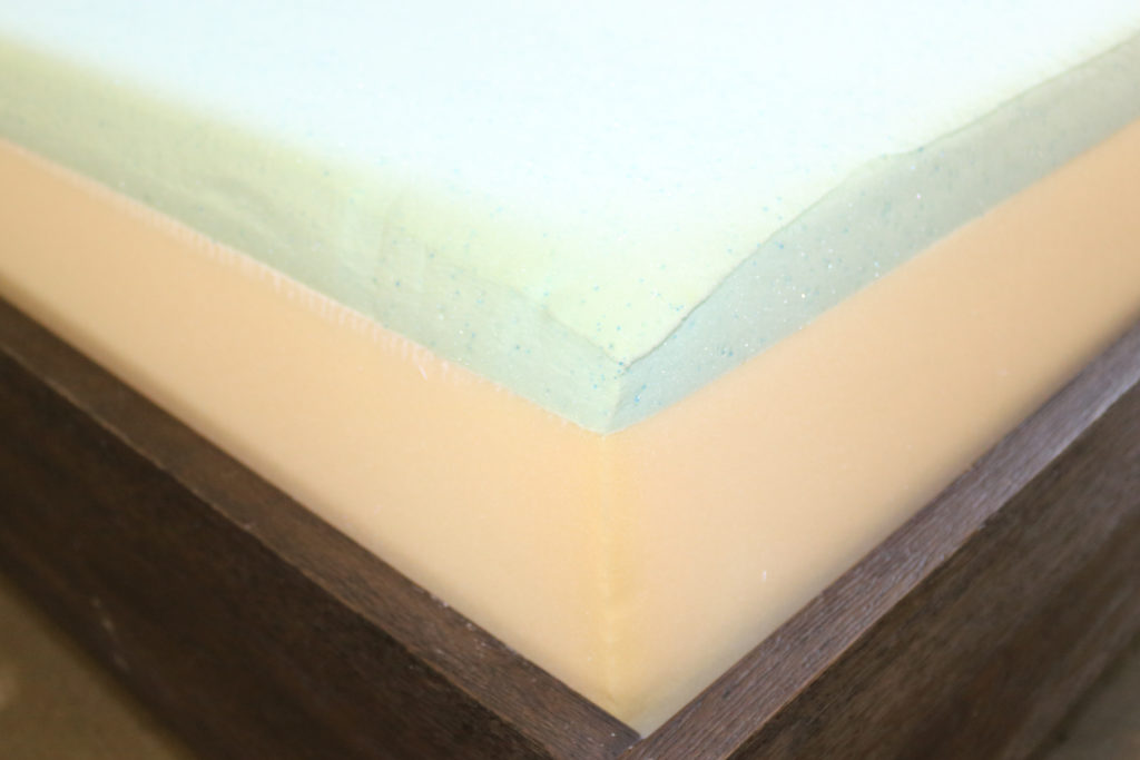 Image of the Classic Brands Cool Gel 8" mattress layers.