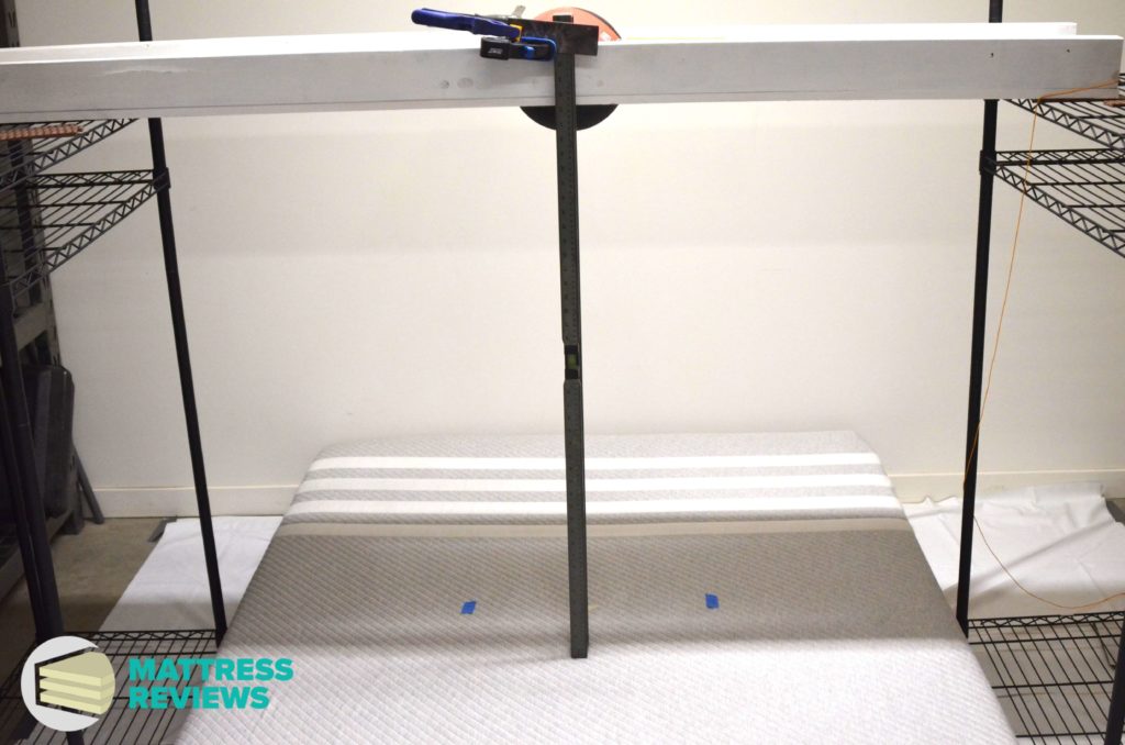 Image of the Leesa mattress bounce test.