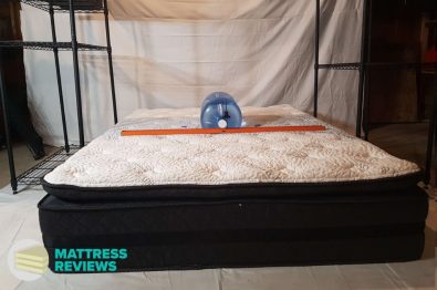 Image of the Logan & Cove mattress firmness test.