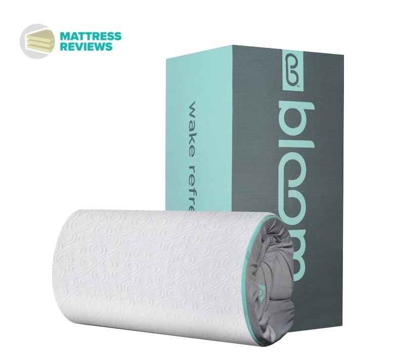 Image of the Bloom mattress by Sleep Country box.