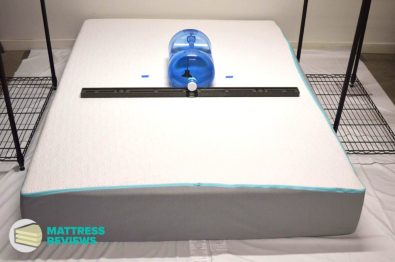 Image of the Bloom mattress firmness test.