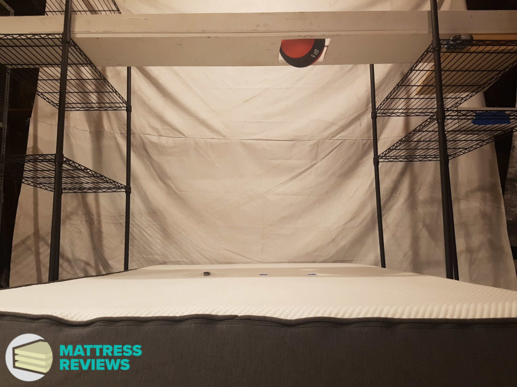 Image of the Casper mattress motion isolation test.