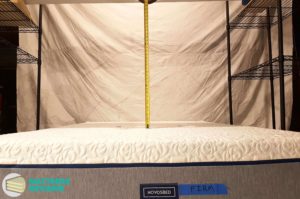 Image of the Novosbed (Firm) mattress bounce test.
