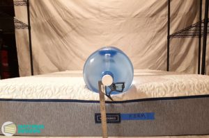 Image of the Novosbed (Firm) mattress edge support test.