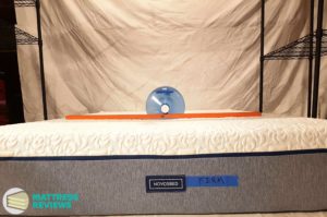Image of the Novosbed (Firm) mattress firmness test.