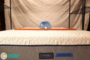 Image of the Novosbed (Medium) mattress firmness test.