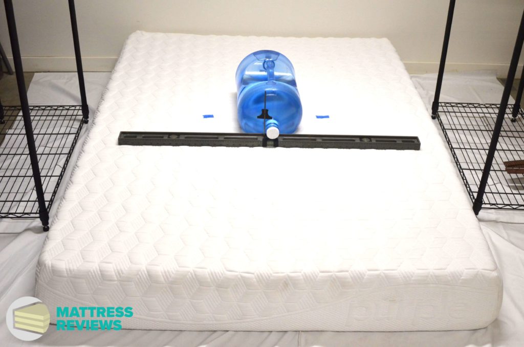 Image of the Purple mattress firmness test.