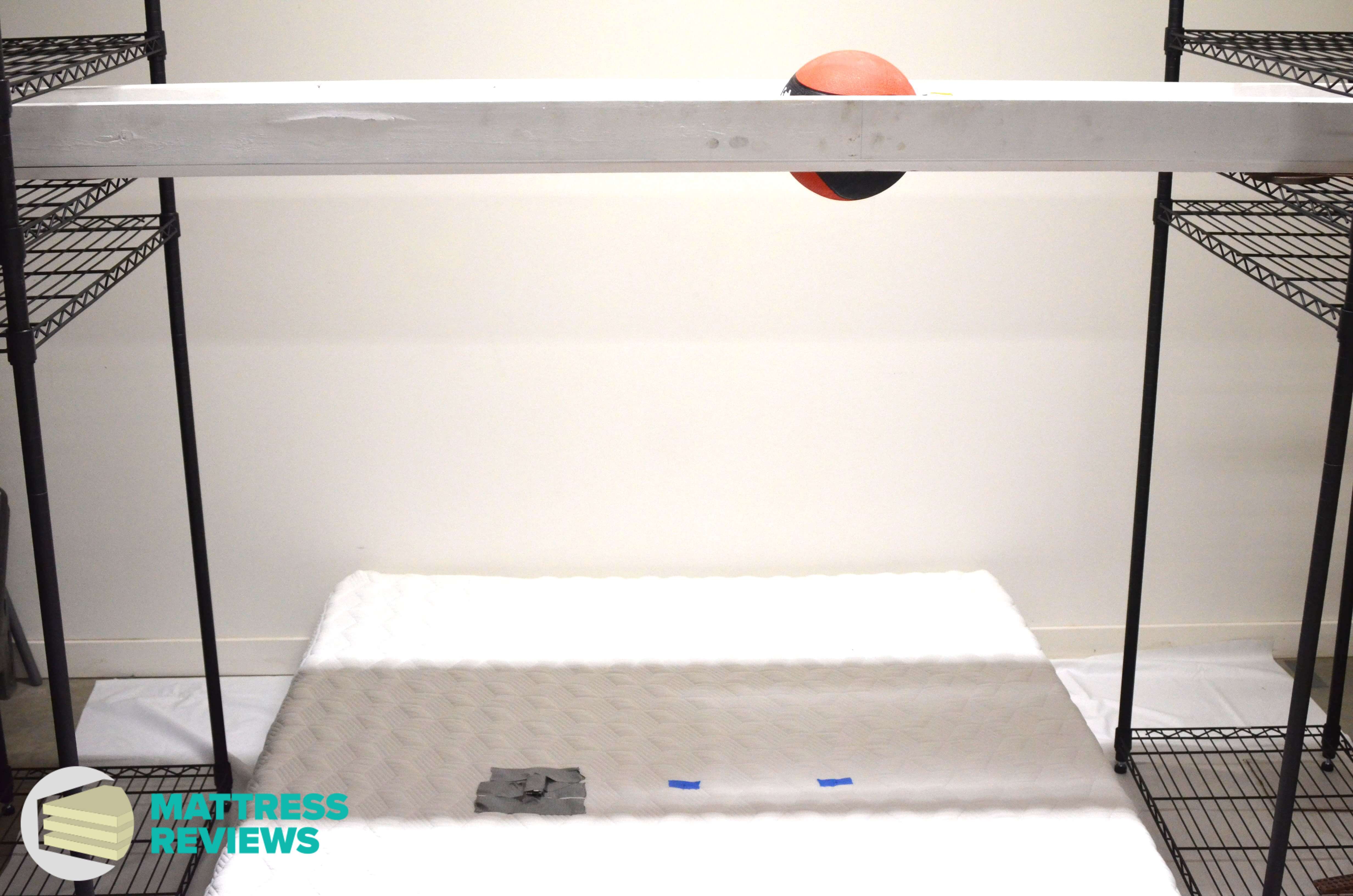 Image of the Purple mattress motion isolation test.