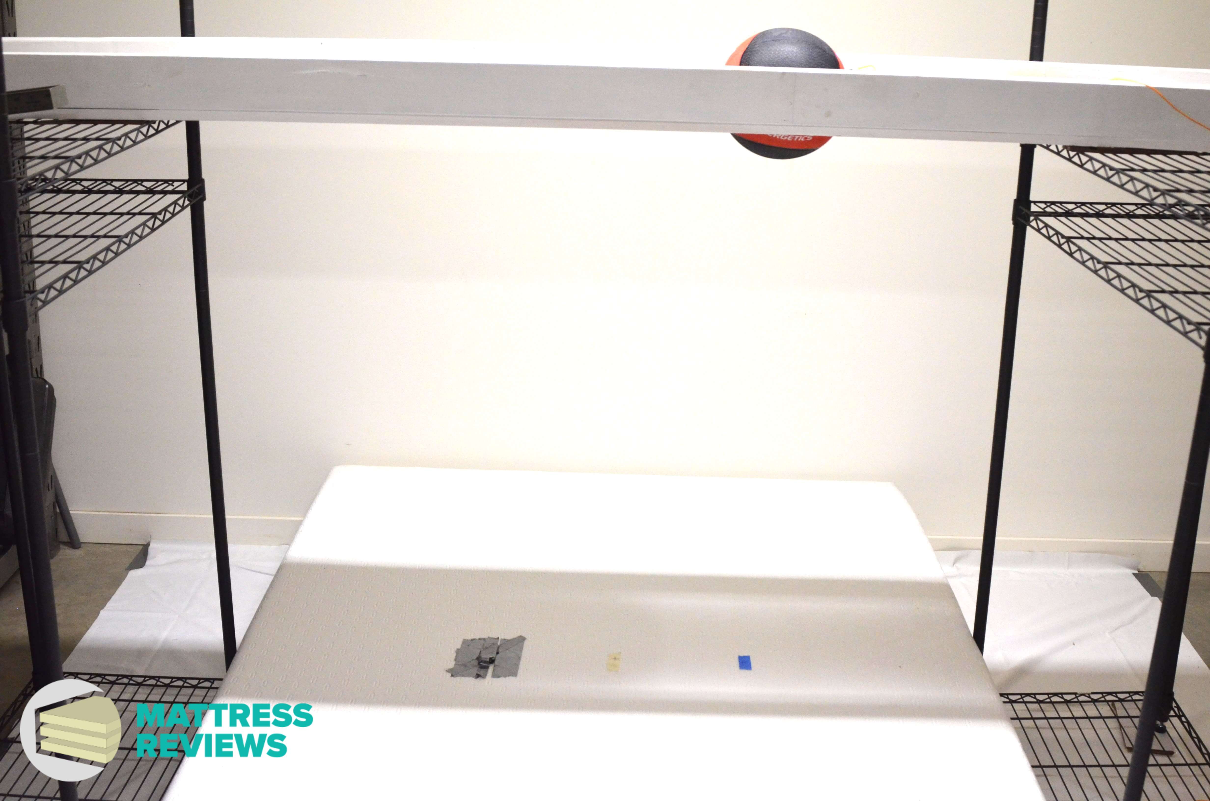 Image of the Fleep Soft mattress motion isolation test.