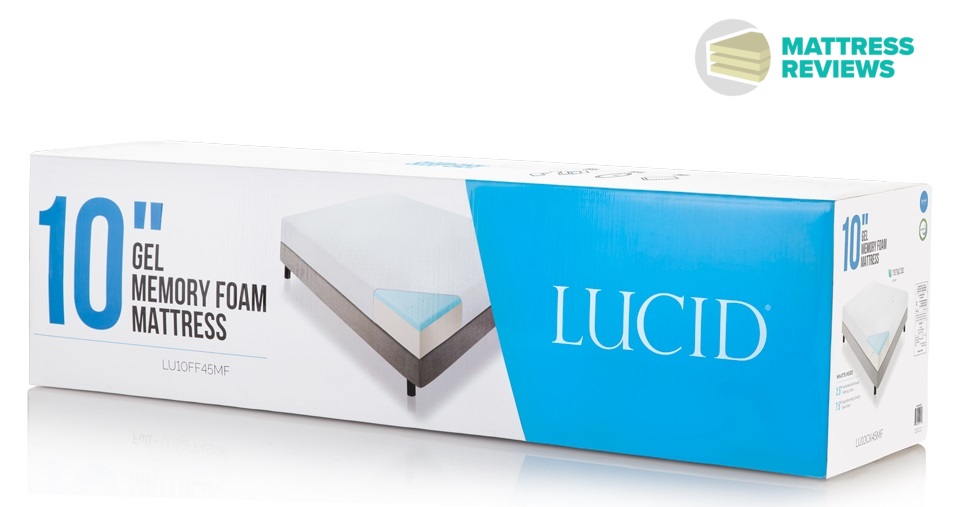 Image of the Lucid mattress box.