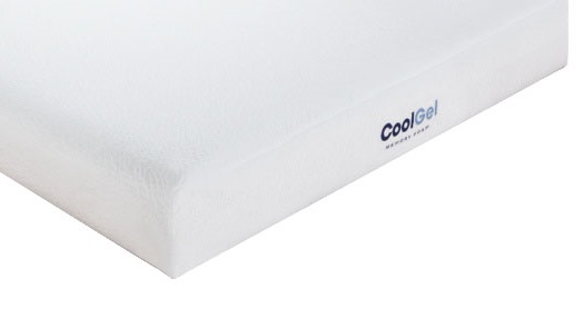 Image of the corner of the Classic Brands Cool Gel 6" mattress.