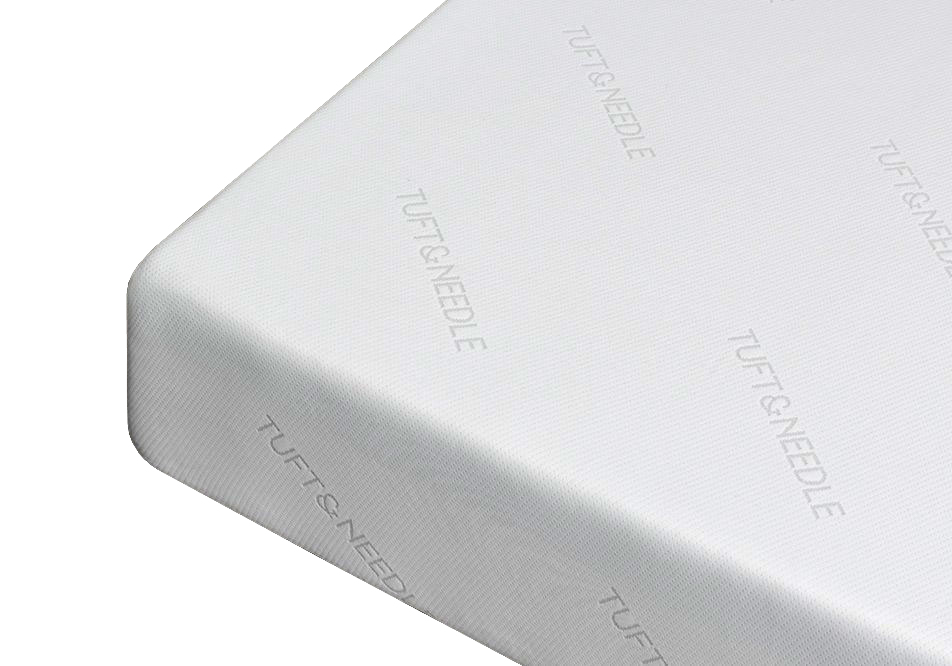 Image of the corner of the Tuft & Needle mattress.
