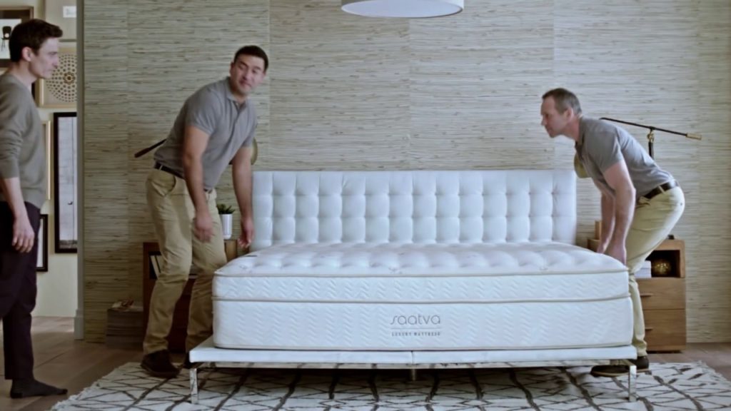 Image of the Saatva mattress being delivered on Mattress-Reviews.com, the best source of professional, unbiased information for mattresses online.