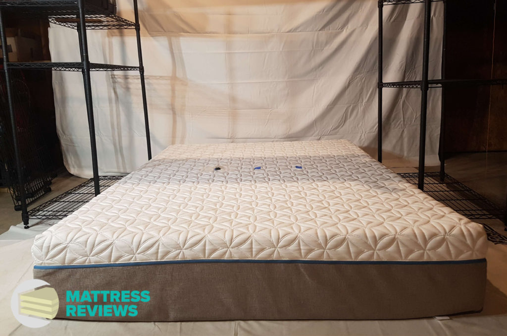 Image of the Tempurpedic Cloud Supreme mattress motion isolation test.