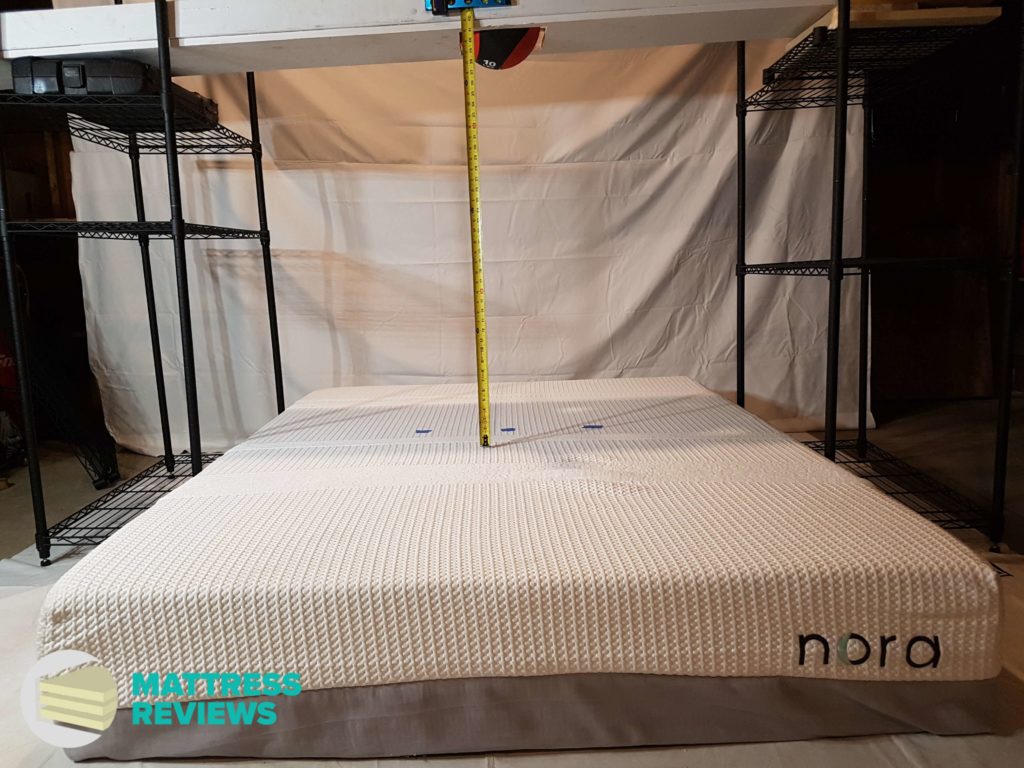 Image of the Nora mattress bounce test.