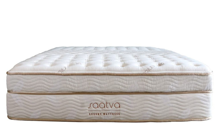 Image of the front of the Saatva mattress.