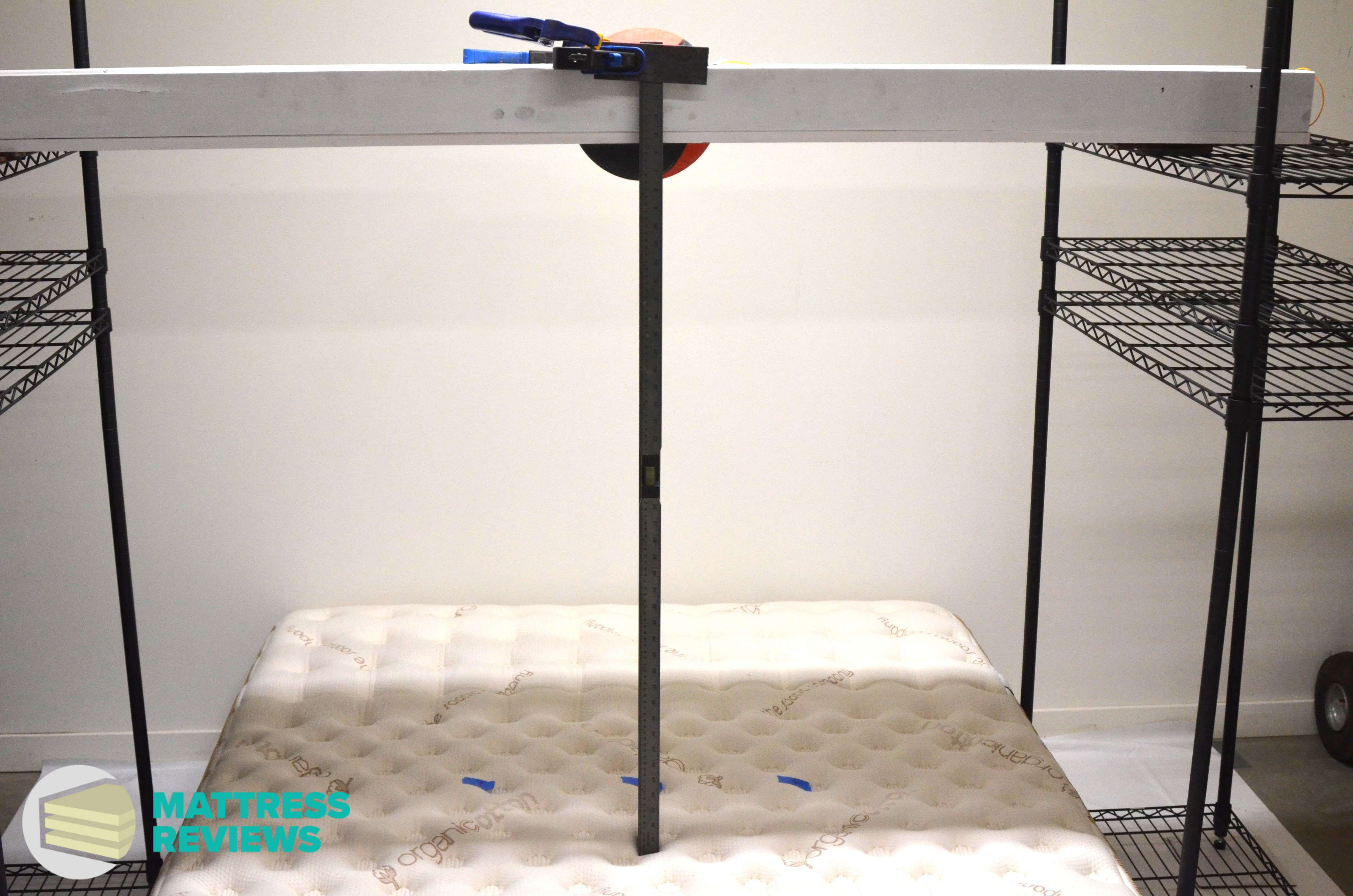Image of the Saatva mattress bounce test.