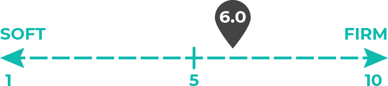 Image of 6.0 out of 10 on the mattress firmness scale.