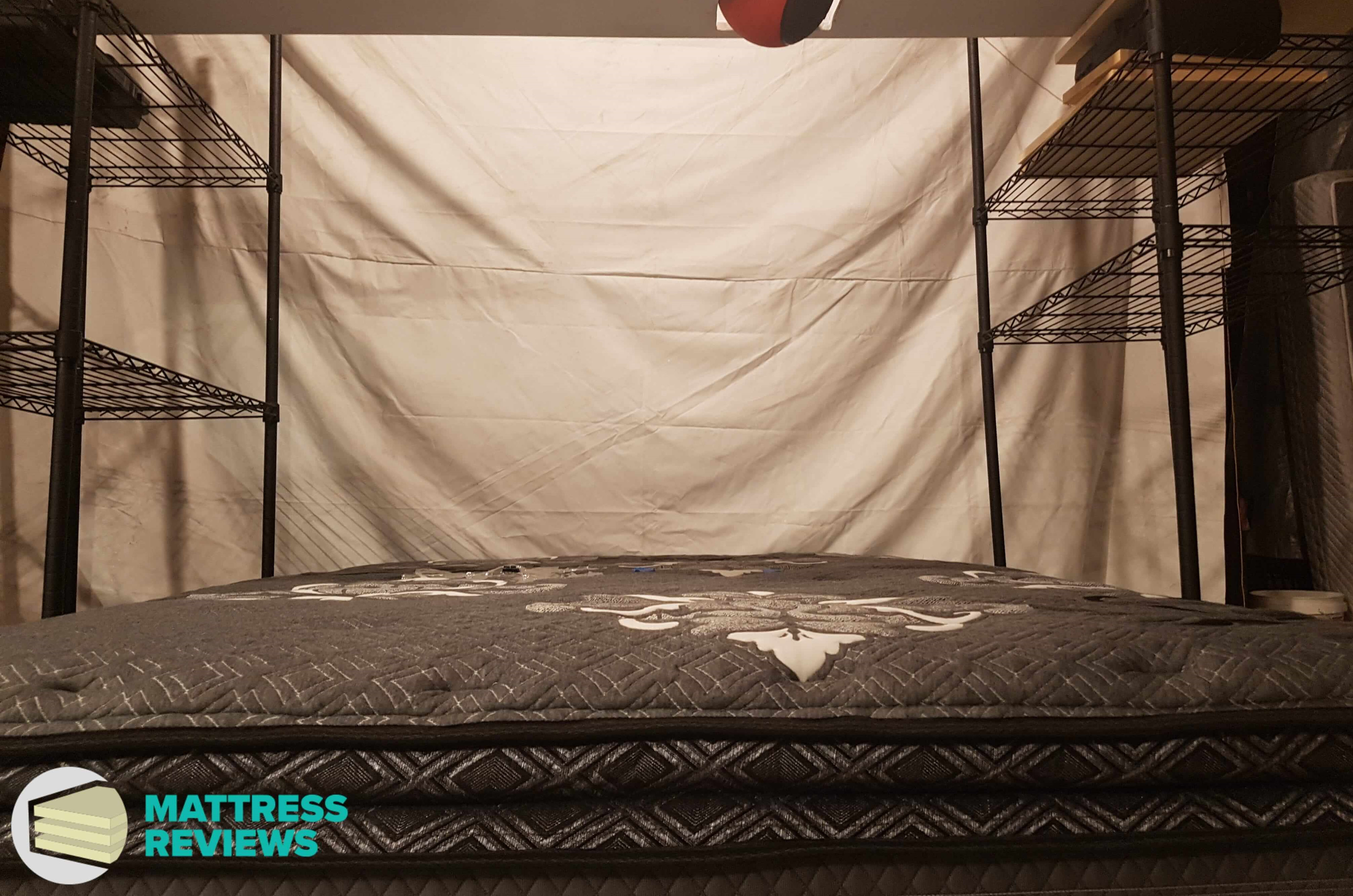 Image of the Beautyrest Black mattress motion isolation test.