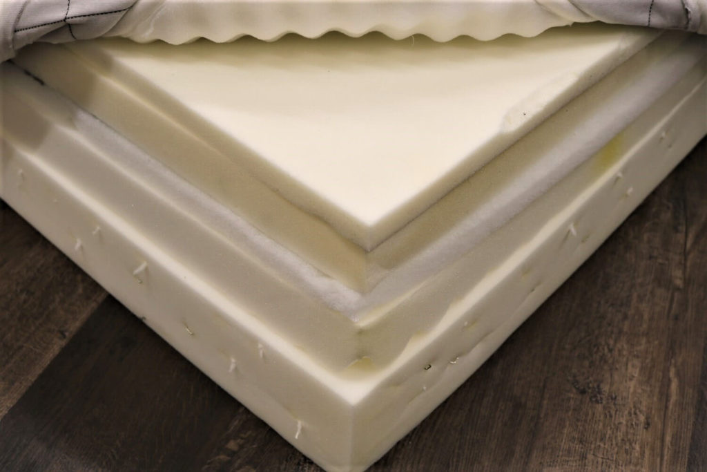 Image of the Sealy Posturepedic mattress foam layers.