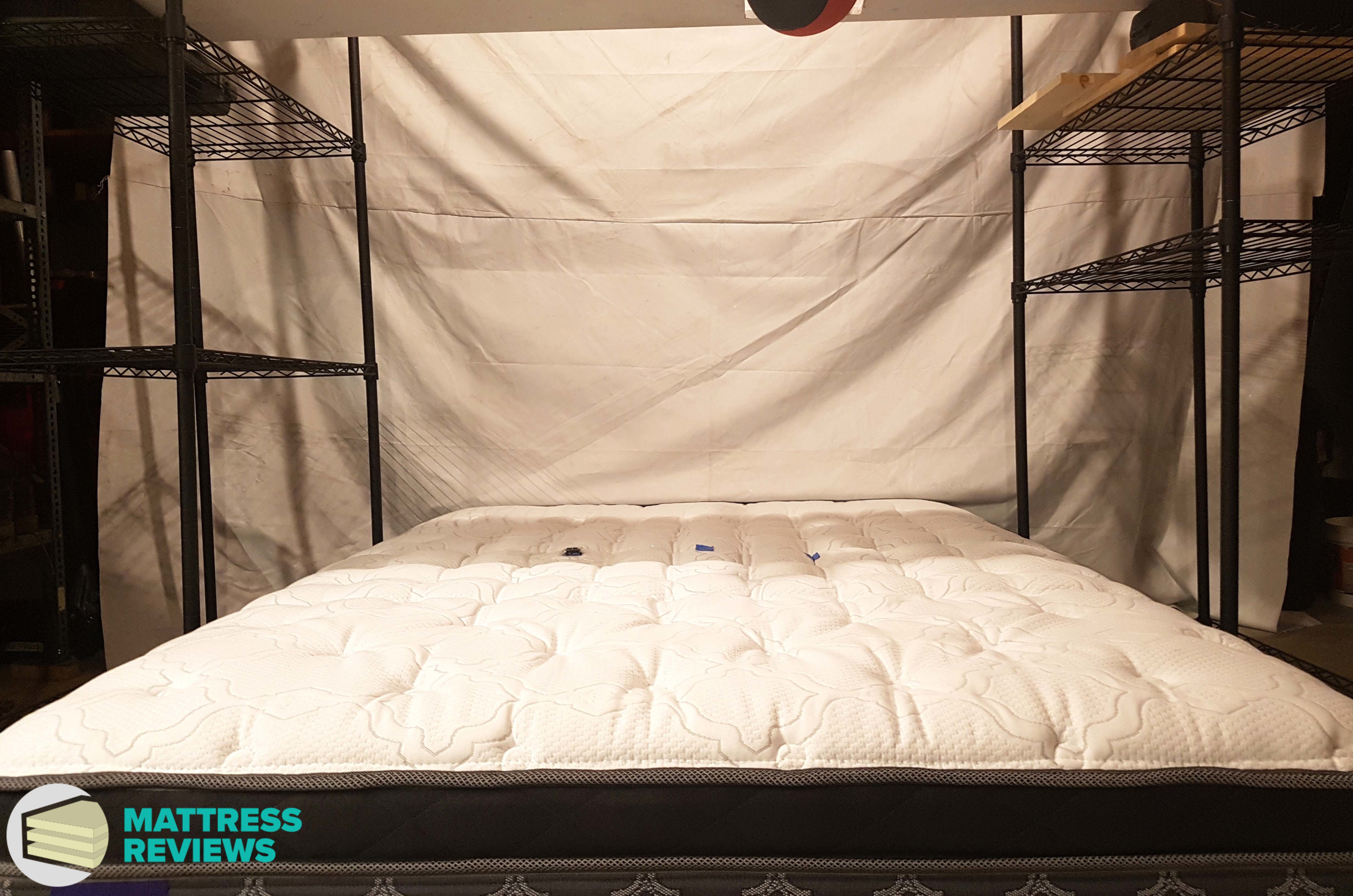 Image of the Sealy Posturepedic mattress motion isolation test.