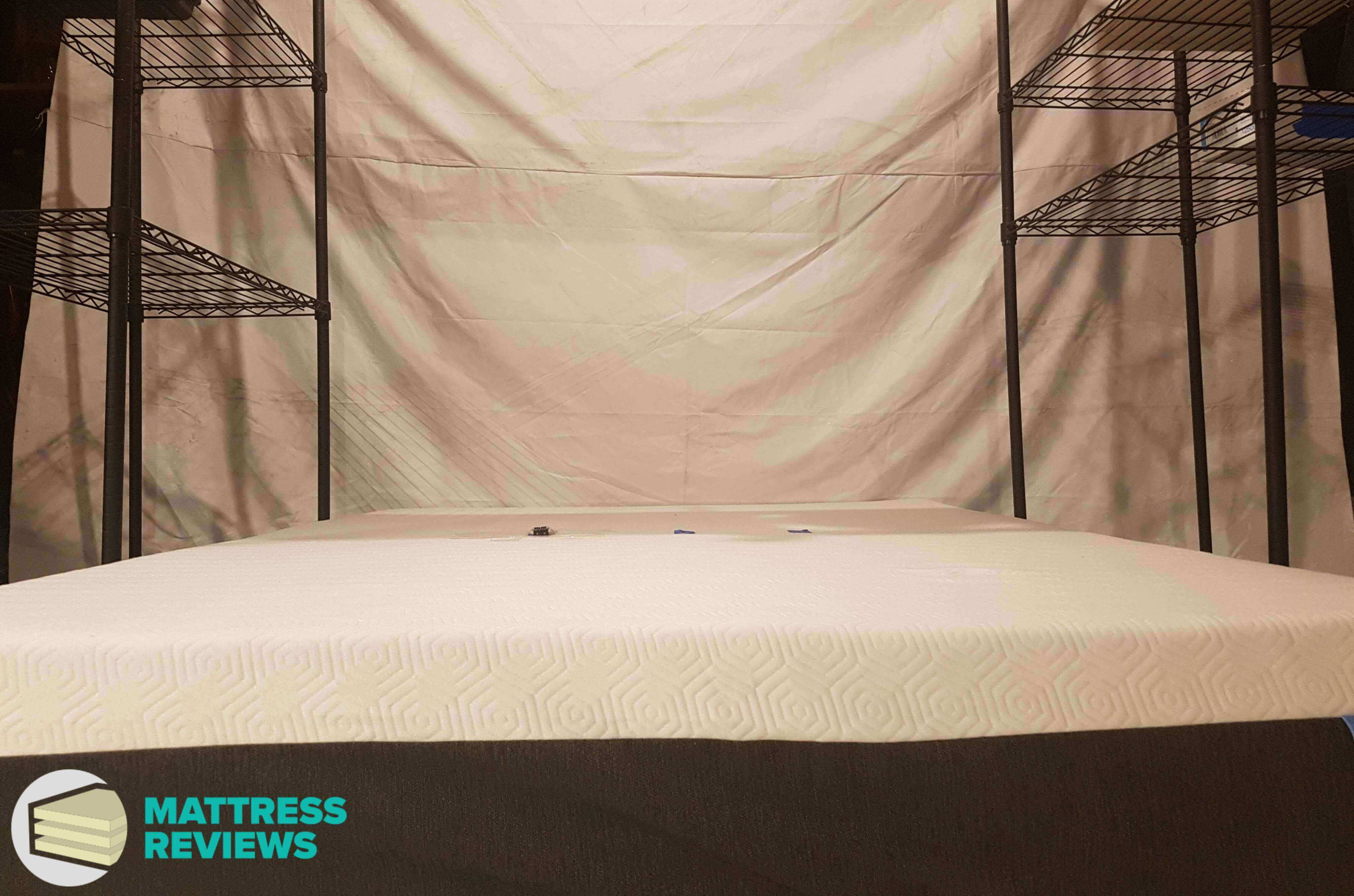 Image of the Bear mattress motion isolation test.