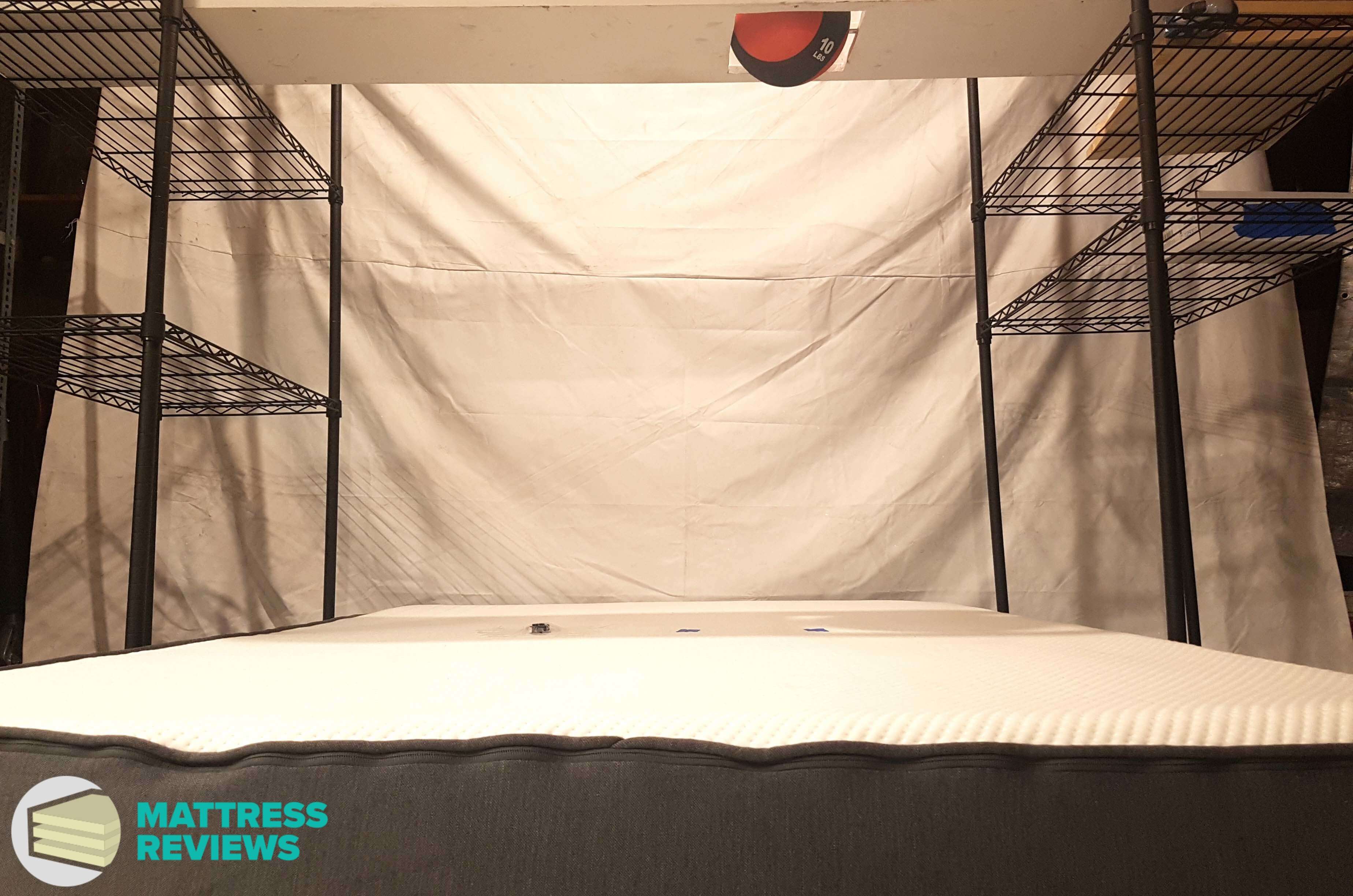 Image of the Casper mattress motion isolation test.