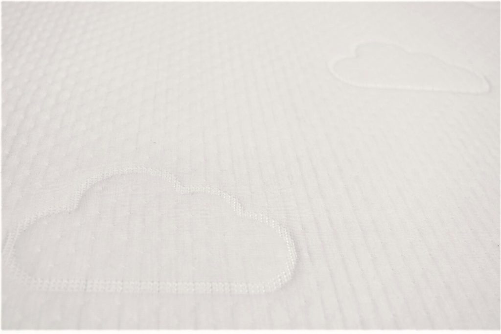 Close up image of the Puffy mattress cover.