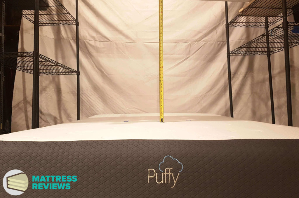 Image of the Puffy mattress bounce test.