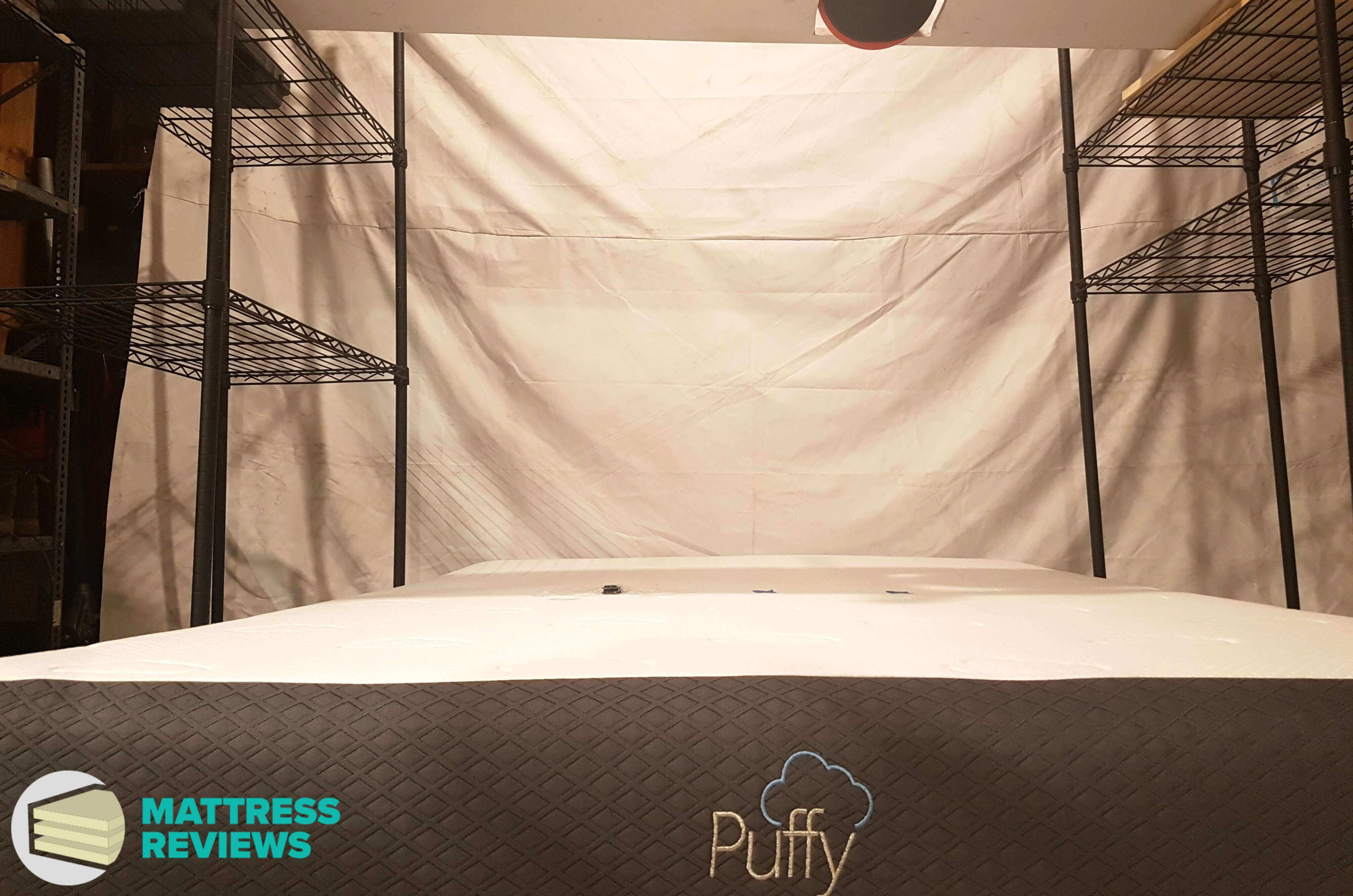 Image of the Puffy mattress motion isolation test.
