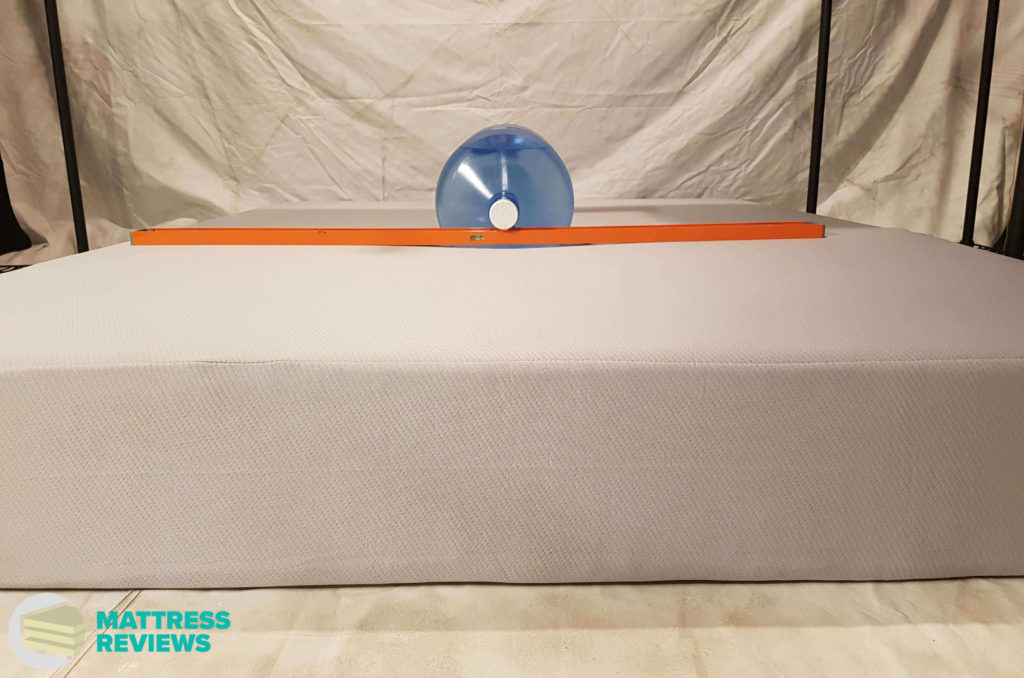 Image of the Bloom Earth mattress firmness test.