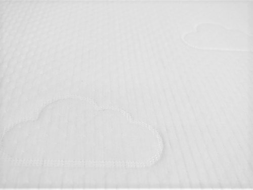 Close up image of the Puffy mattress cover.