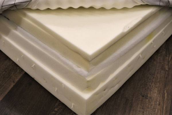 Image of the Sealy Posturepedic mattress foam layers.