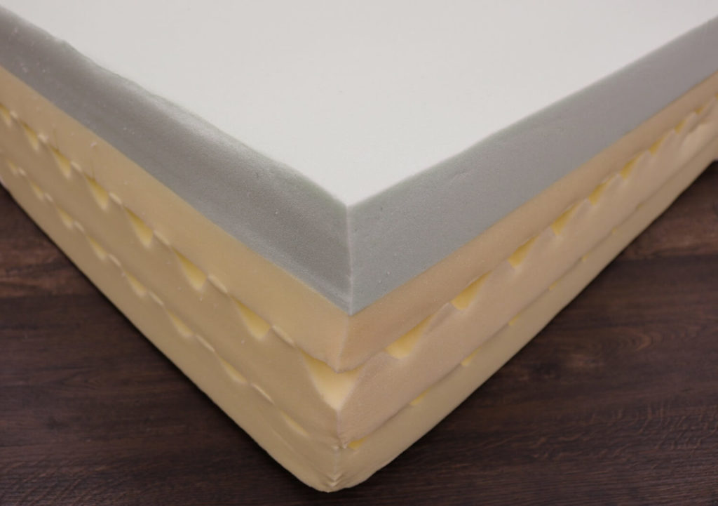 Image of the Zinus mattress foam layers.