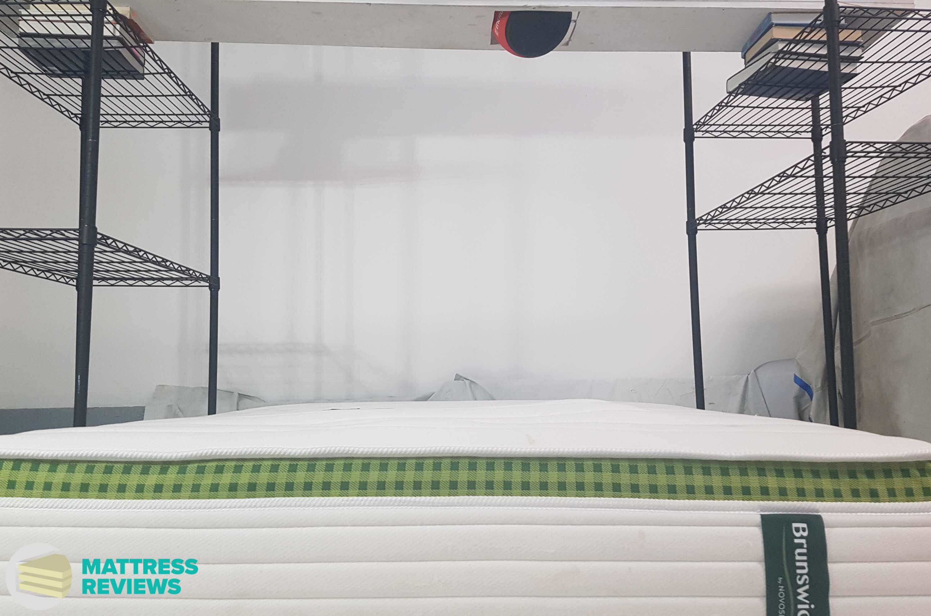 Image of the Brunswick mattress motion isolation test.