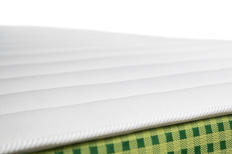 Close up image of the Brunswick mattress cover fabric.