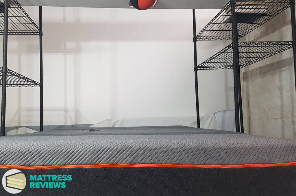 Image of the Recore mattress motion isolation test.