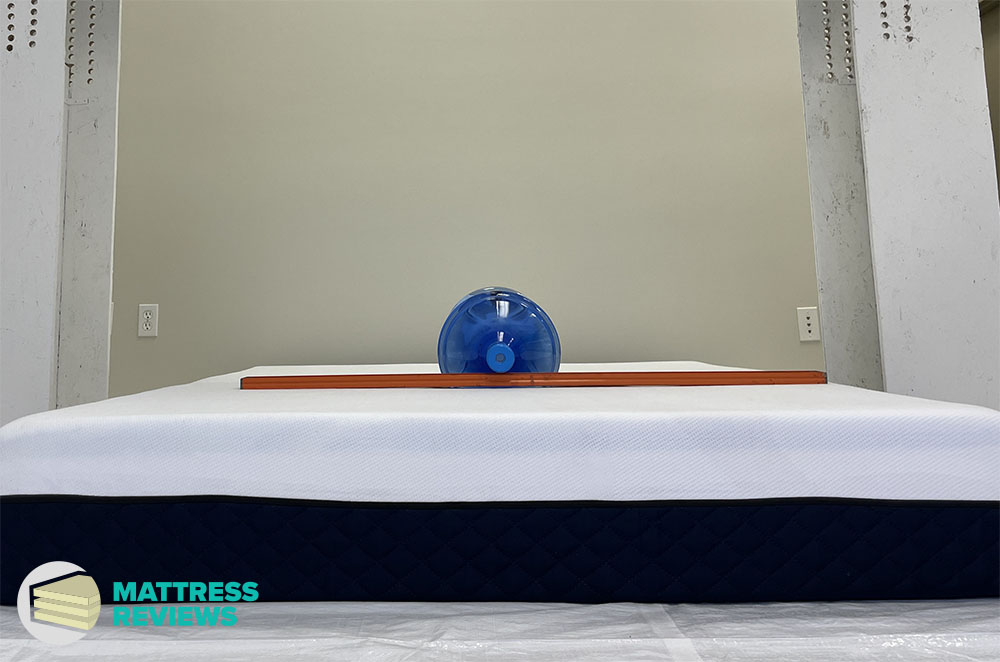 Image of the Silk and Snow mattress firmness test.