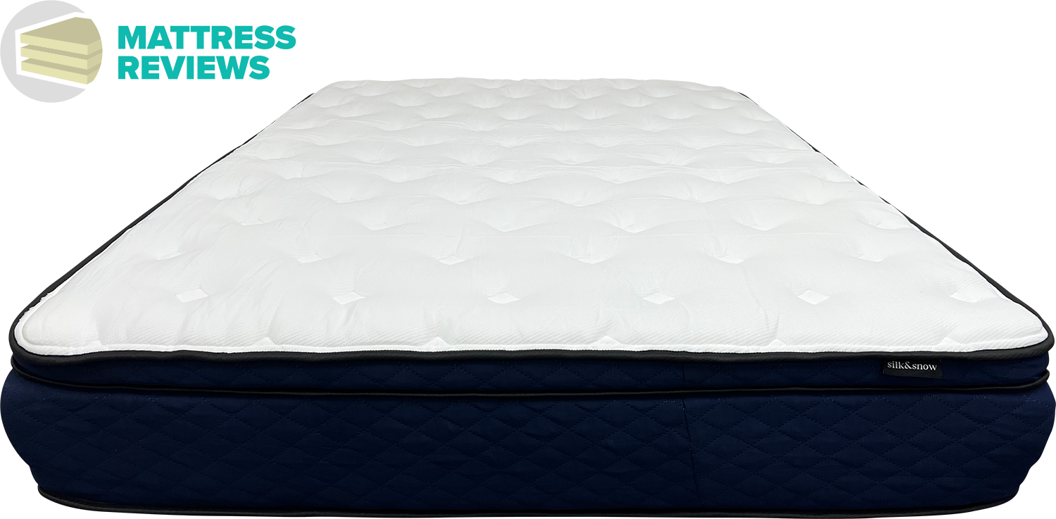 Image of the front of the Silk and Snow Hybrid mattress.