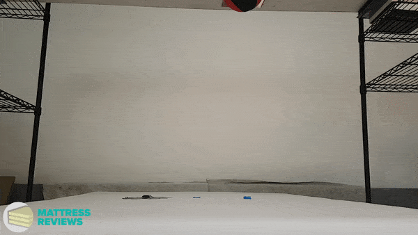 Looping video of the Casper Wave mattress motion isolation test.