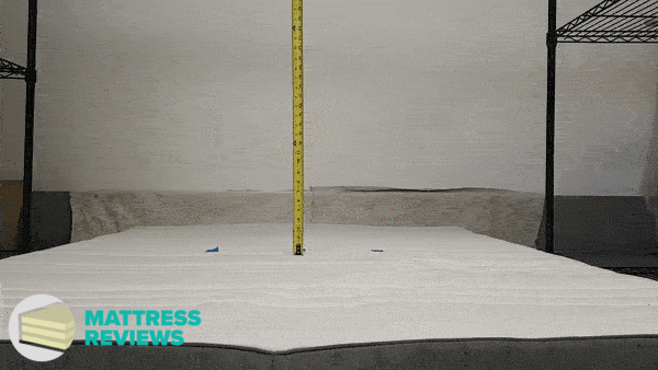 Looping video of the IKEA foam mattress bounce test.
