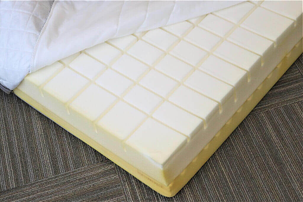 Image of the IKEA foam mattress layers.
