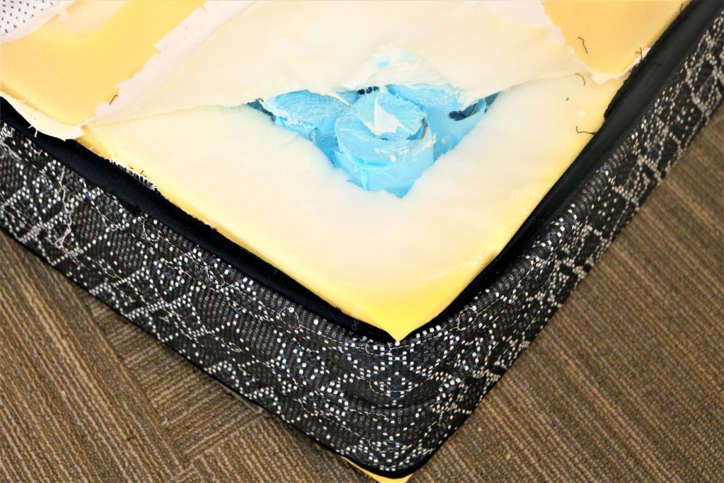 Image of the Kingsdown mattress foam layers.