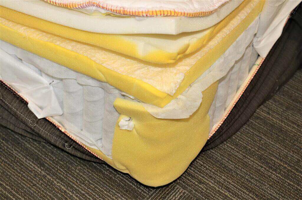 Image of the Stearns & Foster mattress foam layers.