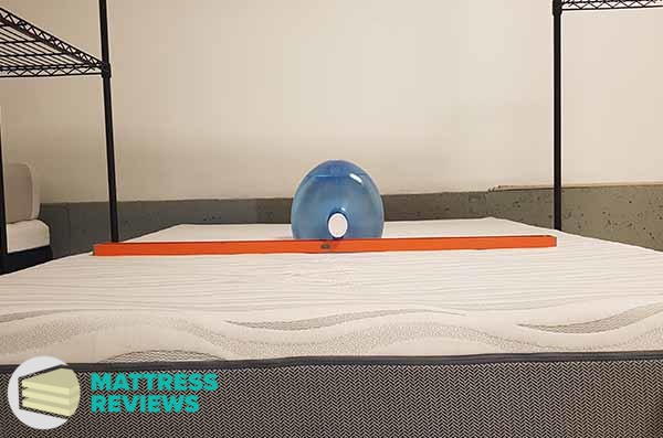 Image of the Serta Chinook mattress firmness test.