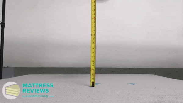 10 lb. medicine ball dropped on Casper Element mattress to show amount of bounce