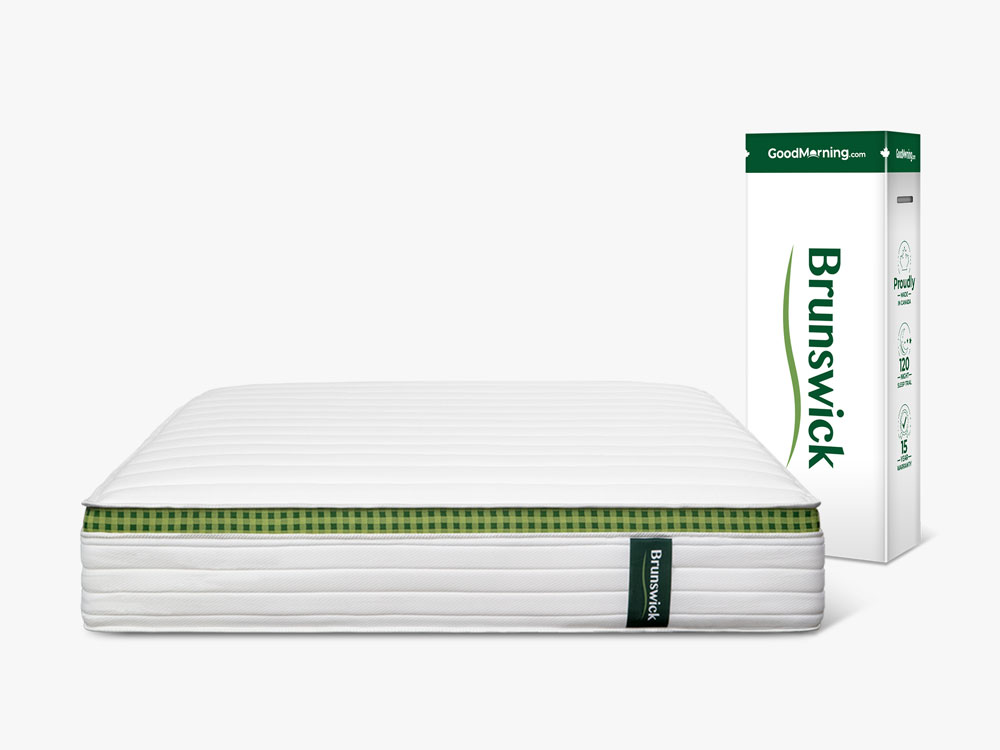 Brunswick mattress beside its box