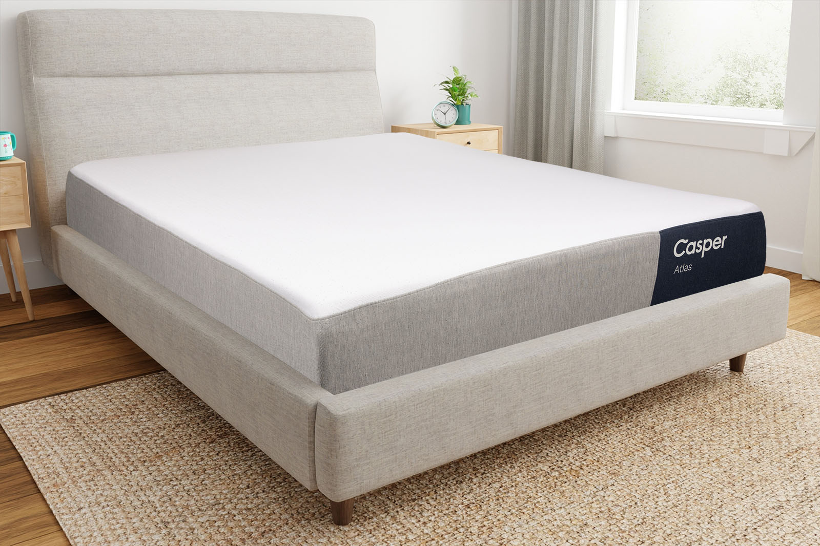 CasperAtlasCornerAngle MattressReviewscom Corner view of the casper atlas mattress on a bed