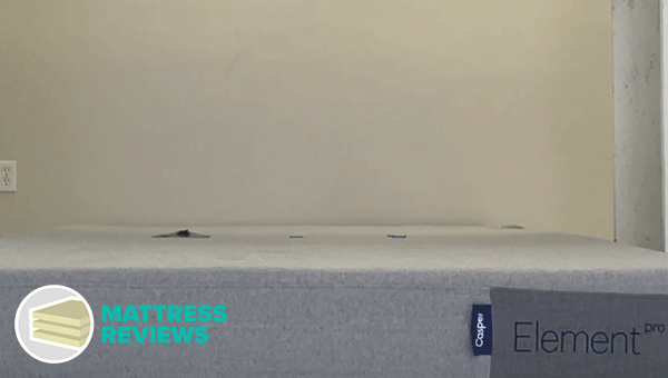Casper Element Pro - ball falling on mattress for motion isolation test